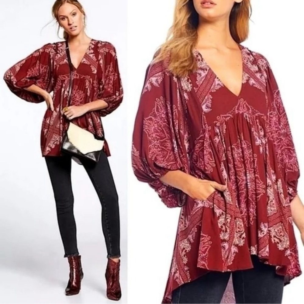 Never Worn Free People Paisley Print Tunic